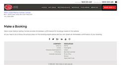 Desktop Screenshot of metro-hotel-central-sydney.bookings.metrohotels.com.au