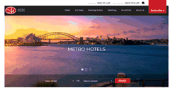 Desktop Screenshot of metrohotels.com.au
