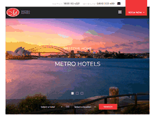 Tablet Screenshot of metrohotels.com.au